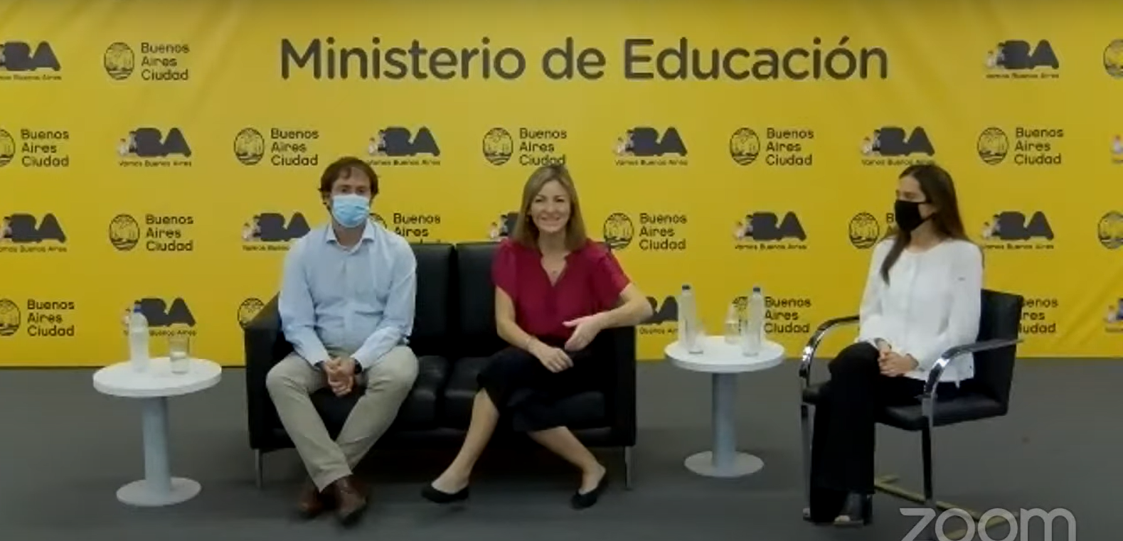 Foto Soledad Acuña, Santiago Andrés y Rocío Fontana