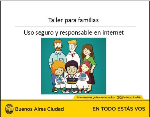 Taller para familias. Uso seguro y responsable en internet.